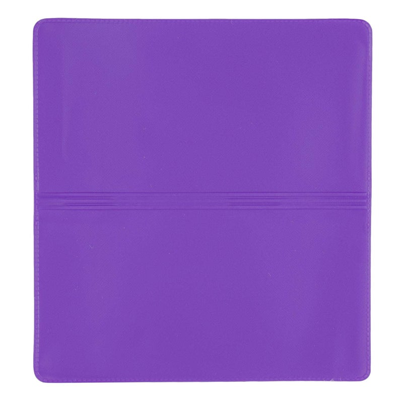 CAROUSELCHECKS Purple Vinyl Checkbook Cover, Top Tear Personal Vinyl Checkbook Cover - Image 5
